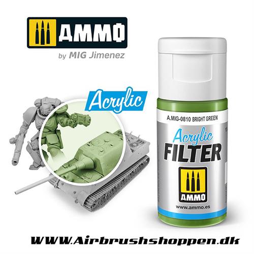  A.MIG 0810 Bright Green Akryl filter 15 ml